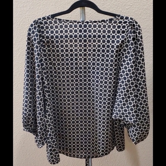 🦄- Ivy Jane sz Large Black & Grey Geometric Patterned Blouse - Picture 2 of 6